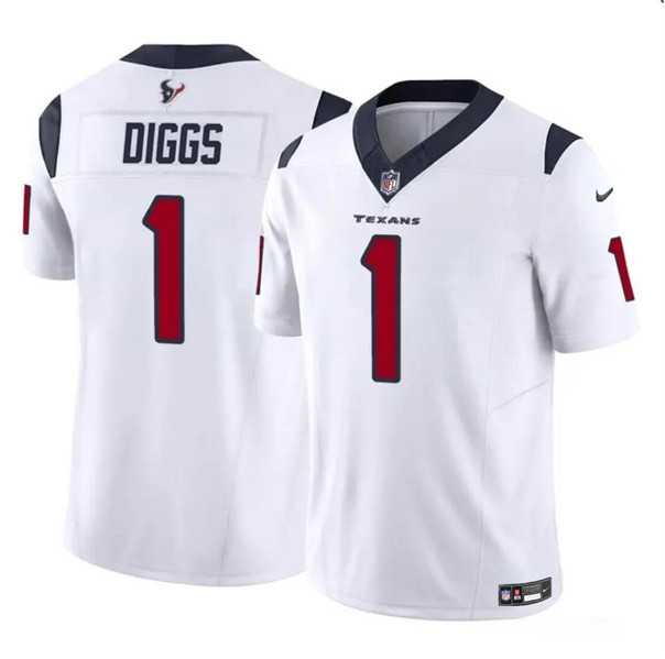 Men & Women & Youth Houston Texans #1 Stefon Diggs White 2024 F.U.S.E Vapor Untouchable Limited Football Stitched Jersey->houston texans->NFL Jersey